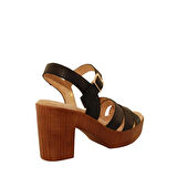 Hush Puppies Aviat 624236 Hakiki Deri Kadın Sandalet Siyah