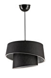 EvLight Baret PVC Siyah 2 Katlı Sarkıt Avize