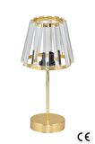 EvLight Konik Kristal Cam 2'li Modern Klasik Abajur