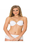 Sırtı Şeffaf Destekli Sütyen Beyaz 722b