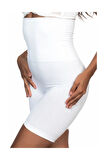 Kadın Beyaz Çift Kat Bel Boxer Korse 2014B