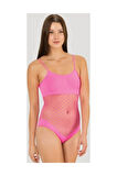 Seamless Fileli  Body Fuşya 5041