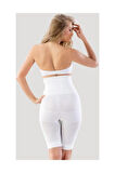 Kadın Çift Kat Uzun Paçalı Boxer Korse Beyaz 2015