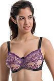 Kadın Lila Toparlayıcı Brodeli Sütyen 148