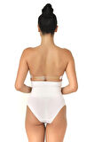 Kadın Beyaz Seamless Masaj Özellikli Slip Korse 2029