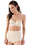 Karın Toparlayıcı Çiftkat Lazer Kesim Külot Korse Beyaz 2819