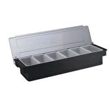 Biradlı 6'Lı Policarbon Kapaklı Bar Konteyner (50X16X9