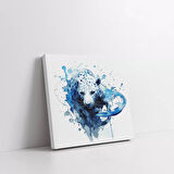 Mistik Mavi Leopar Kanvas Tablo