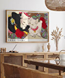 Çerçevesiz Poster Yoshitoshi Japon Kadın ve Kedi