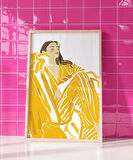 Çerçevesiz Poster Güneşin İçindeki Kadın