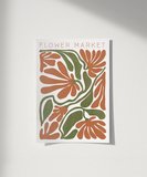 Çerçevesiz Poster Art Nouveau Esintili Çiçekler