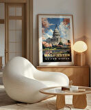 Çerçevesiz Poster Washington Capitol Vintage