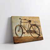 Vintage Bisiklet Yatay Kanvas Tablo
