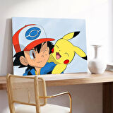 Ash ve Pikachu Kanvas Tablo