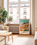 Çerçevesiz Poster Renkli Sintra Evleri Minimalist