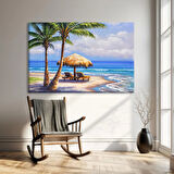 Tropik Sığınak Kanvas Tablo