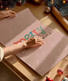 Çerçevesiz Poster Merry Christmas Tipografi