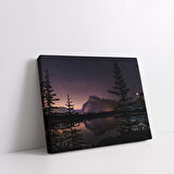 Geceleyin Göl Kenarı Kanvas Tablo