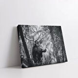 Tek Boynuzlu Geyik Kanvas Tablo