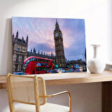Klasik Londra Otobüsü Kanvas Tablo