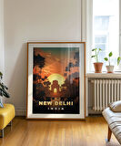 Çerçevesiz Poster New Delhi Gün Batımı