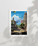 Çerçevesiz Poster And Dağları Eteğinde Santiago