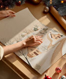 Çerçevesiz Poster Dağ Evine Giden Kış Yolu