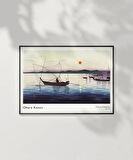 Çerçevesiz Poster Ohara Koson Tekneler ve Batan Güneş