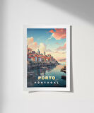 Çerçevesiz Poster Porto'nun Renkli Tepeleri