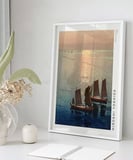 Çerçevesiz Poster Hiroshi Yoshida Işıltılı Deniz