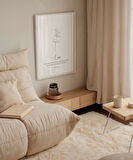 Çerçevesiz Poster El Çizimi Çiçek Motifli