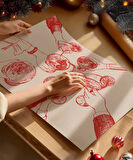 Çerçevesiz Poster Yılbaşı Kutlama Çizimi