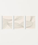 Çerçevesiz Poster Minimalist Organik Formlar 3'lü