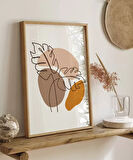 Çerçevesiz Poster Çizgisel Bitki No 2