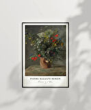 Çerçevesiz Poster Pierre Auguste Renoir Vazoda Çiçekler
