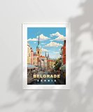 Çerçevesiz Poster Belgrade’ın Renkli Mimari Mirası