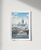 Çerçevesiz Poster Oslo Kış Manzarası