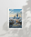 Çerçevesiz Poster Oslo Kış Manzarası