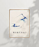 Çerçevesiz Poster Hokusai Fuji Dağı Önünde Teknede Bir Kişi