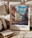 Çerçevesiz Poster Tarihi Buenos Aires Manzarası