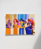 Çerçevesiz Poster Renkli Kadınlar