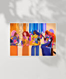 Çerçevesiz Poster Renkli Kadınlar