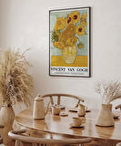 Çerçevesiz Poster Vincent Van Gogh On İki Ayçiçekli Vazo