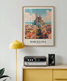 Çerçevesiz Poster Barcelona Mimari