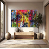 Renkli Yağmur Kanvas Tablo