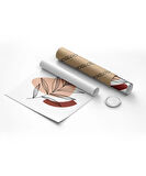 Çerçevesiz Poster Çizgisel Bitki No 1