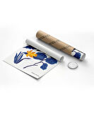 Çerçevesiz Poster Mavi Bahçe Sevgiyle Tasarlanmış