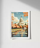 Çerçevesiz Poster Washington D.C. Capitol Sanatsal