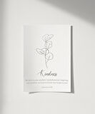 Çerçevesiz Poster Kindness Temalı Minimalist