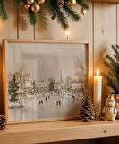 Çerçevesiz Poster Karla Yürüyen Adımlar